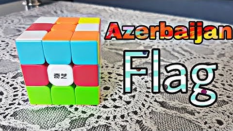 How to Make Azerbaijan Flag with Rubiks Cube | Country Flag