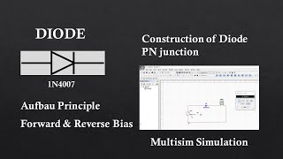 Diode - construction and working of diode - simulation of diode in multisim - tutorial