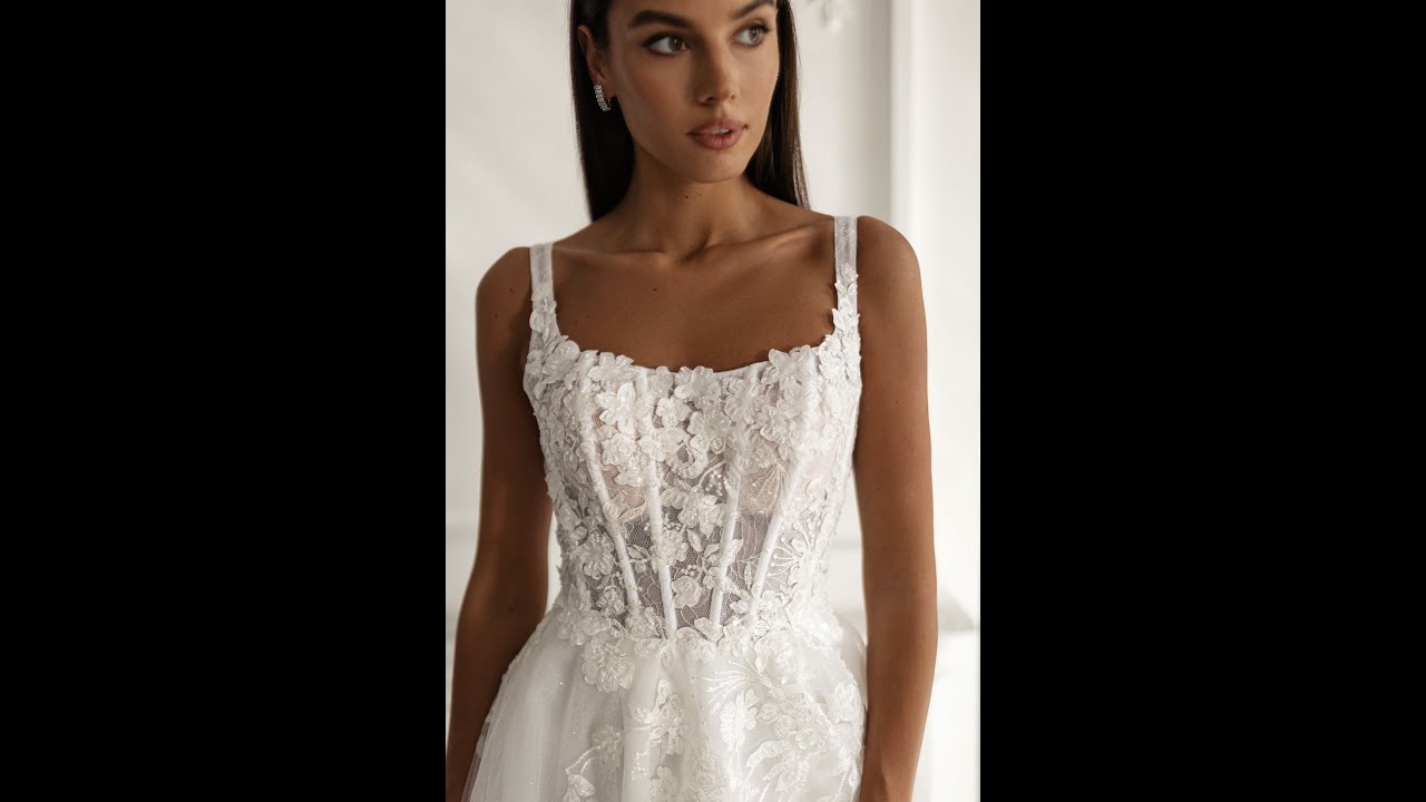 Niulatu A line Square Neckline Lace White Wedding Dress With Long Sleeves HZ1110