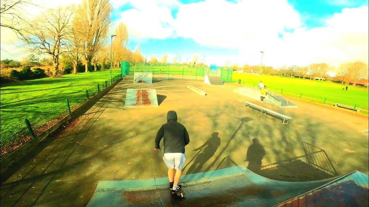 RIDING a SANDWICH Skatepark on scooter YouTube