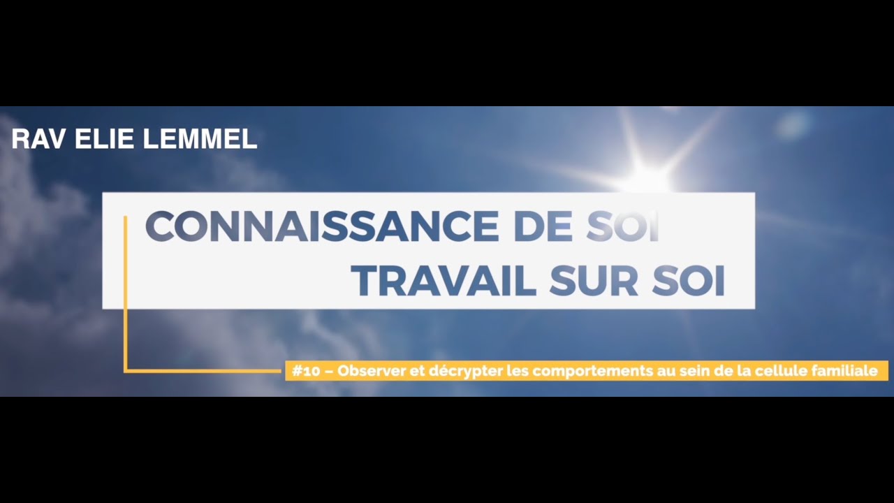 #10 - Observer et décrypter les comportements de ses proches - Rav Elie Lemmel