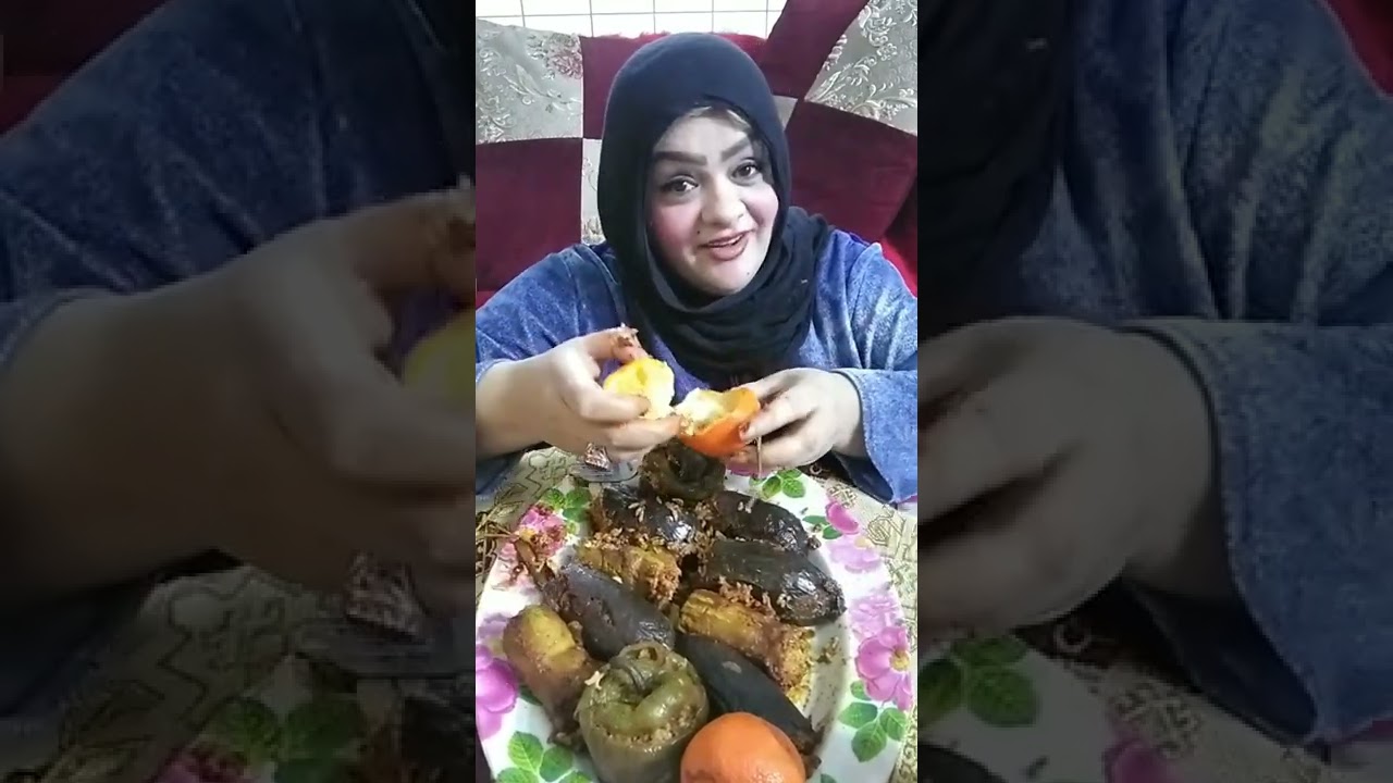 تحدي دولمه وسوالف ام قمر ❤️ دخلو على رابط مثبت بتعليق قناه اكل تخبل