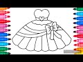 How to Draw 2 Frock / Dress Simple for Children || Beautiful Frock Drawing For Kids and Toddlers ||