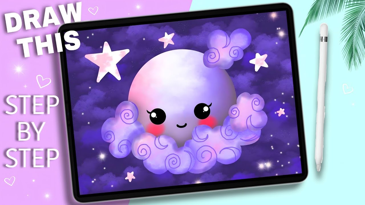 Easy To Draw - Procreate Tutorial | Step By Step 💜 - YouTube