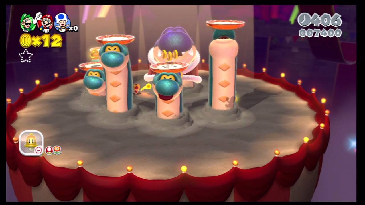 Super Mario 3D World - 3rd World Boss - Hisstocrat - YouTube