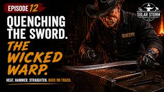 2 Swords 1 Goal Quenching and a Wicked Warp #damascus #swordmaking #bladesmithing