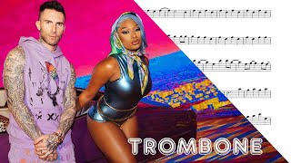 Maroon 5 - Beautiful Mistakes ft. Megan Thee Stallion – Trombone Sheet Music-Tutorial + SHEETS– EASY