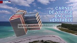 Carnet de voyage en cuir vintage - Personnalisable - Rechargeable - Pas Cher - Gravure offerte