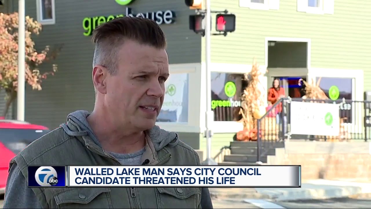 Walled Lake man says city council candidate threatened his life