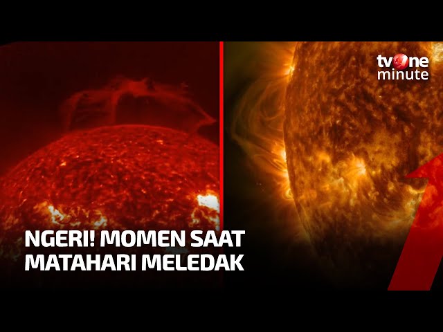 NASA Tangkap Fenomena Saat Matahari Meledak Melepaskan Partikelnya | tvOne Minute class=