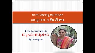 ArmStrong number program in #c #java