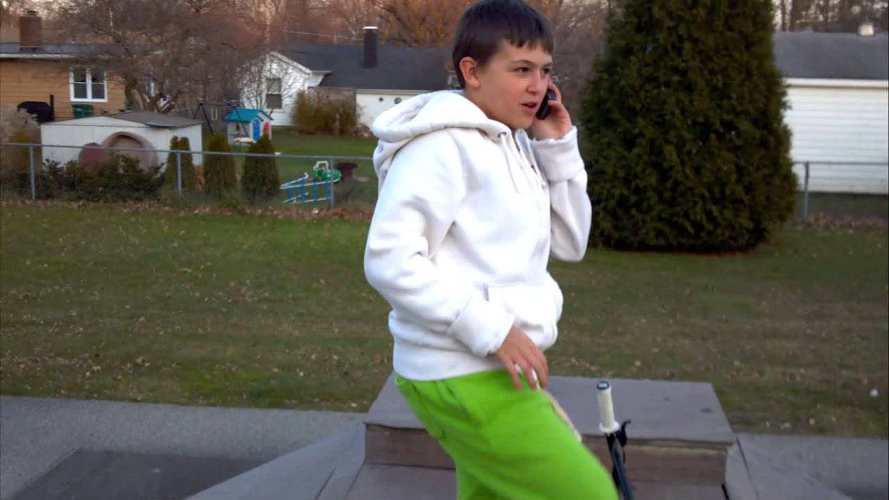 Kid throws his phone. YouTube