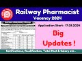 Railway Pharmacist Vacancy 2024 | RRB Pharmacist Recruitment 2024 | RRB Paramedical Recruitment 2024