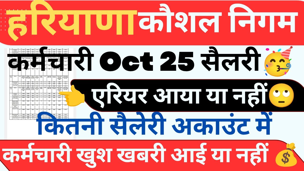 HKRNL KARMACHRI SALARY ARREAR MILA YA NHI OCT 2025 ! SALARY ACCOUNT DETAILS !! 