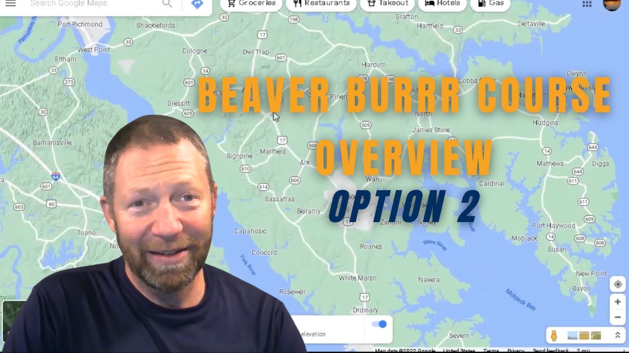 Beaver Burrr Virtual Adventure Race Course Overview - Option 2 (Renting a boat from the park)