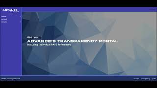 ADVANCE - TRANSPARENCY Portal PAYE Walkthrough