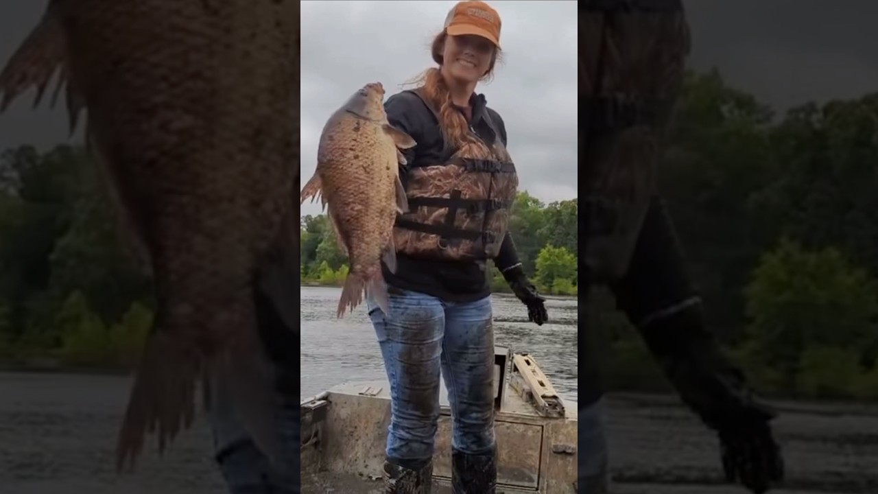 Hoop Net Fishing Buffalo & Catfish In Louisiana 