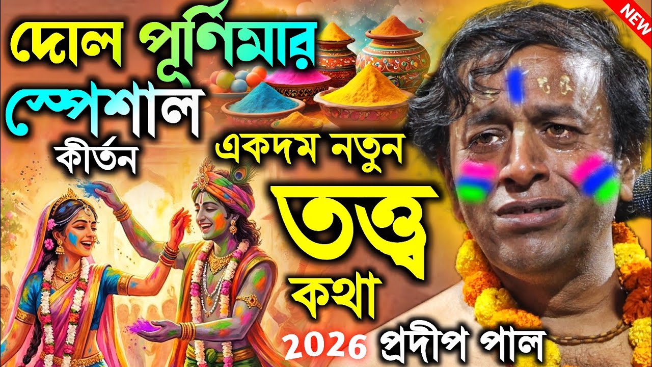 দোল পূর্ণিমা স্পেশাল কীর্তন, Happy Holi Special Kirtan 2026 [pradip pal kirtan] Kirtan Bangla Studio
