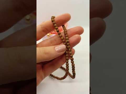 Кольє чокер натуральний камінь дерев'яна коричнева яшма, видео 1