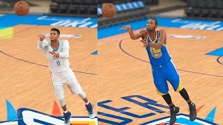 Who Can Make a Half Court Shot First? Kevin Durant or Russell Westbrook? NBA 2K17 Gameplay