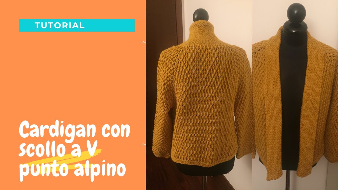 Cardigan scollo a V punto Alpino