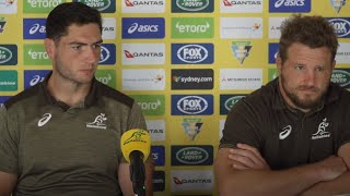 Wallabies James Slipper & Rob Simmons | Bledisloe 4 Press Conference | Rugby News | RugbyPass