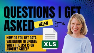 How to get your Data Validation list to updated when it is on another sheet! #exceltips #excel365