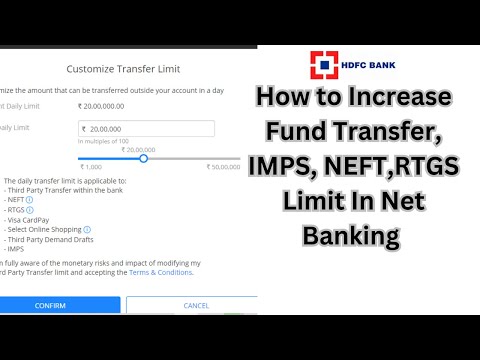 How to Increase IMPS, RTGS, NEFT Limit in HDFC Net Banking || ►HDFC Limit Increase