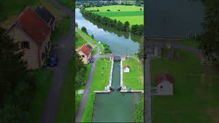 #canal #water #boats #france @DroneBiker