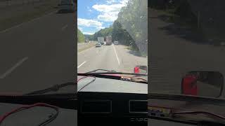 Truck Driver Refusing to Make a Way to a Car