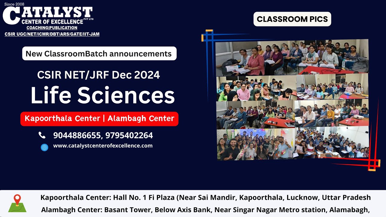 New CSIR NET Life Sciences batch announcement fro 2024 Exam - YouTube