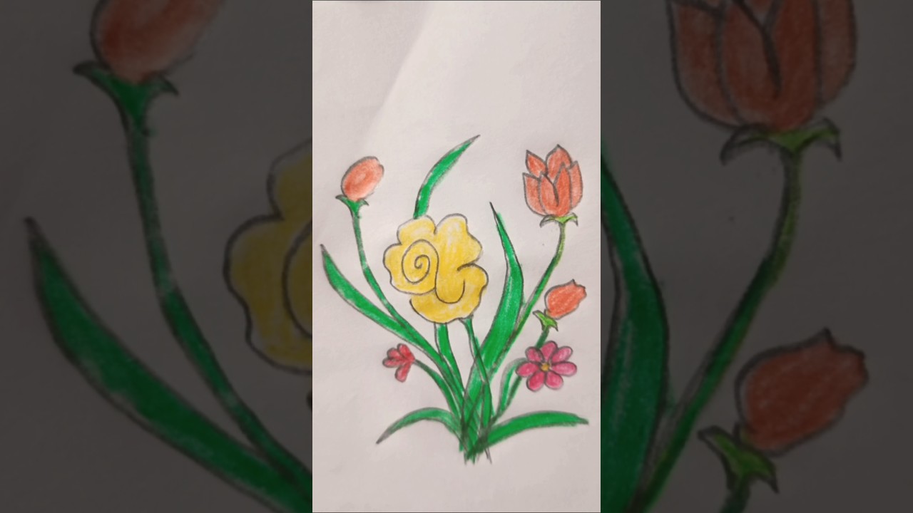 Cute Flower Drawing | Easy & Beautiful Art Tutorial 