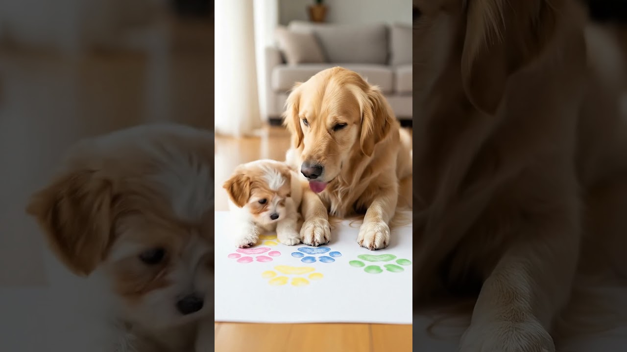 Maltipoo’s Paw Print Chaos 🐾😂 | Golden Retriever Babysitter Vibes