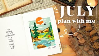 July 2023 BuJo Plan With Me  |  Lake Vacation 🛶