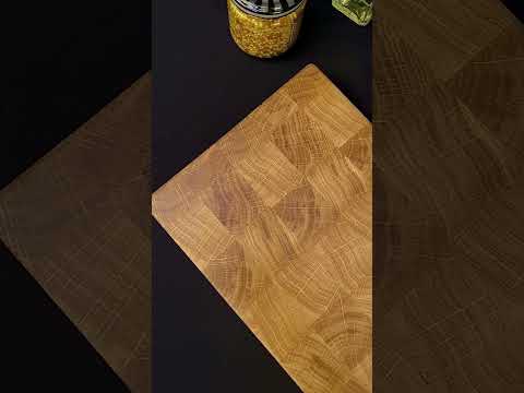 Торцева обробна дошка 35х25х3,5 см із дуба LineWood, видео 1