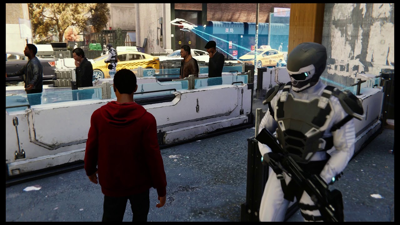 Spider-Man - First Day: Play as Miles Morales: Go To FEAST Shelter: Pass Sable Checkpoint (2018)