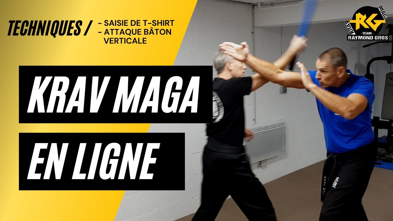 Cours Krav Maga en ligne | Saisie de T-shirt - Attaque Bâton