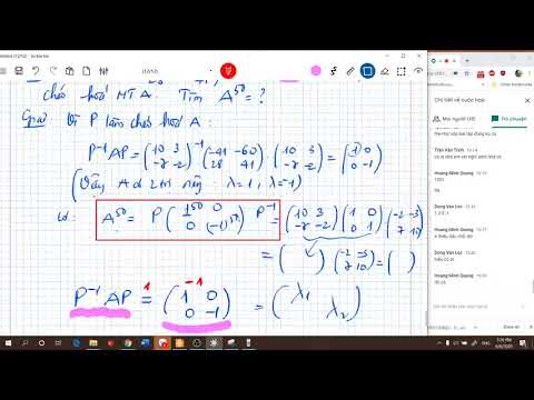 Video Đại số tuyến tính -B21: Ứng dụng chéo hóa Quá trình... - youtube