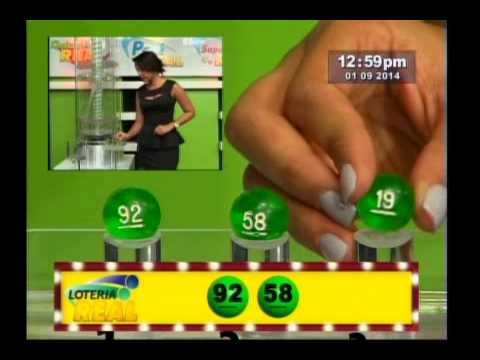 Loteria Real Sorteo 12 55 PM 01 de Septiembre 2014 juegos panamericanos 2019 en vivo