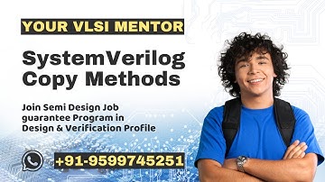 SystemVerilog Copy Methods #verilog #vlsi #cmos #systemverilog #vlsidesign #vlsiprojectcenters