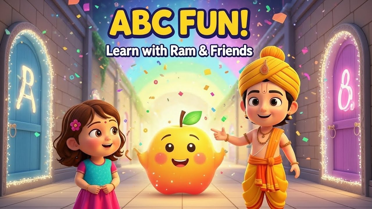 ABC Alphabet Adventure 🚪✨ | Learn A to Z with Ram & Friends | Fun Kids Video