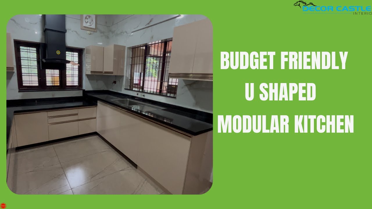 budget friendly u shaped modular  kitchen 🤝