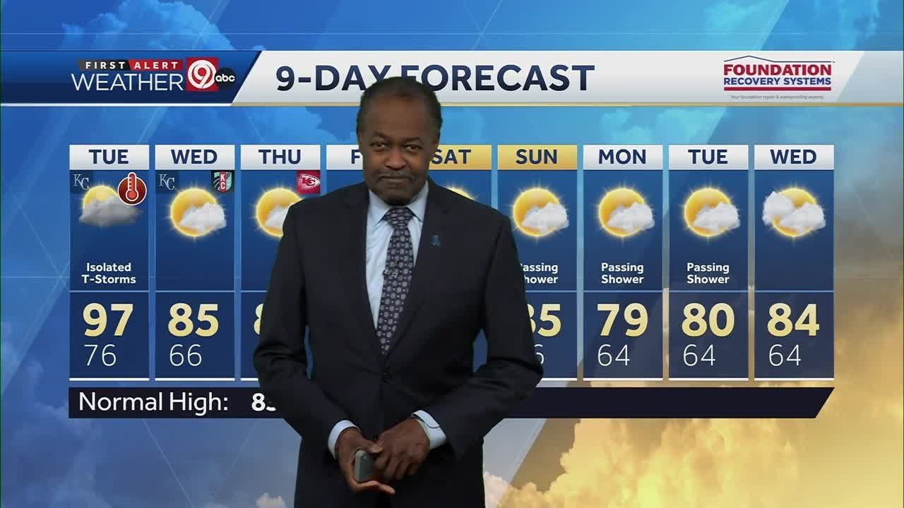 Hot and humid conditions stick around through Tuesday - YouTube
