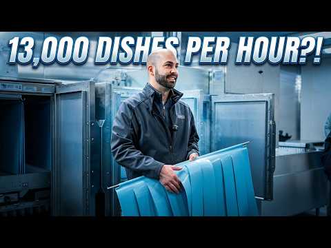 This Commercial Dishwasher Washes 13K Plates Per Hour! thumbnail