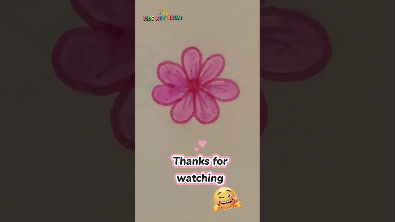 hack to make perfect flower in 20 sec|easy kids art🌺🌸
