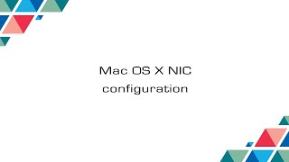 Mac OS X NIC Configuration