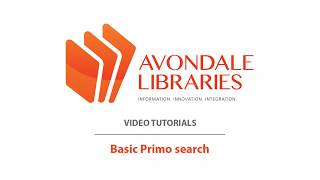 Primo search - basic - Avondale Library