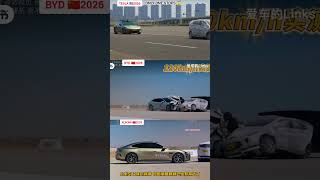 Tesla vs Xiaomi vs BYD, Emergency Braking Battle, One Car Fails, One Survives#viral