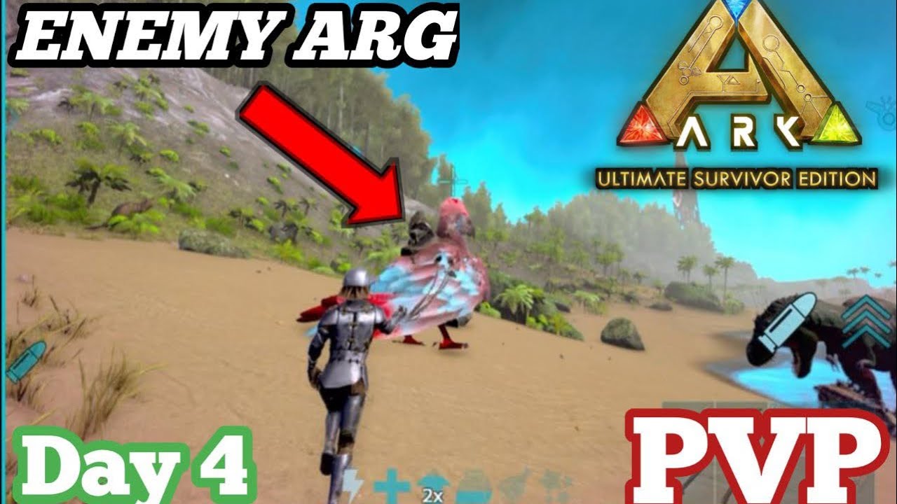Ark Ultimate Mobile Edition day4| Wipe Raft turrets base 