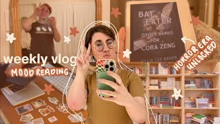 weekly reading vlog 🌩️ mood reading, getting back to my horror roots